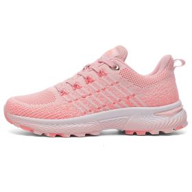 Men Sports Sneakers Trainers Running Shoes Man Walking Outdoor Racing Shoes Breathable Mesh Shoes Light Jogging Couple Sneakers (Color: Pink, size: 37)