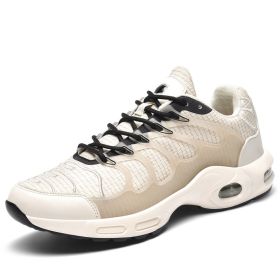 New Shoes Men Sneakers Male Mens Shoes Tennis Luxury Shoes Trainer Race Breathable Shoes Fashion Running Shoes Air Mesh Hombre (Color: Beige, size: 42)