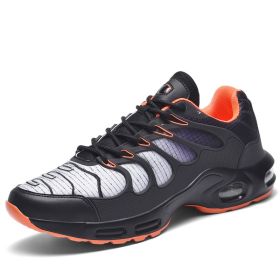 New Shoes Men Sneakers Male Mens Shoes Tennis Luxury Shoes Trainer Race Breathable Shoes Fashion Running Shoes Air Mesh Hombre (Color: black orange, size: 39)