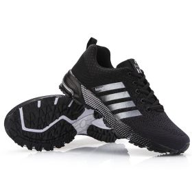 Men Shoes Breathable Mesh Trendy Sneakers Women Original Running Super Light Walking Big Size Man Tennis Shoes Zapatillas Hombre (Color: black 8702, size: 45)